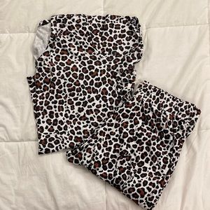 coco + carmen leopard pajama set